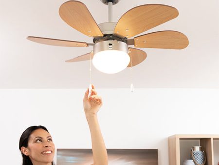 Ceiling Fan with Light InnovaGoods Ø 75 cm 55W Online