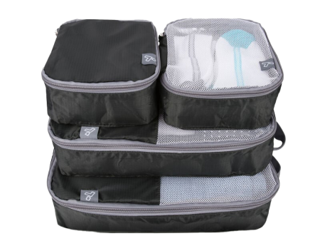 Soft Packing Cubes – Black – Set of 4 Sale