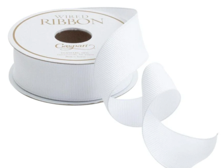 Grosgrain White Ribbon - 1 w x 8 Yard Spool Discount