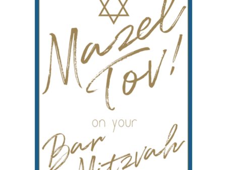 Caspari – Mazel Tov Foil-Bar Mitzvah Card – Navy – 1 Card & 1 Envelope Cheap