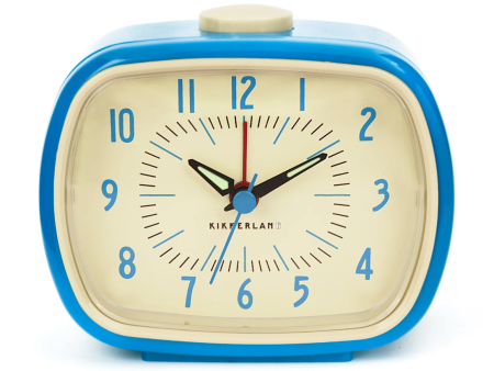 Kikkerland Retro Alarm Clock – Blue Supply