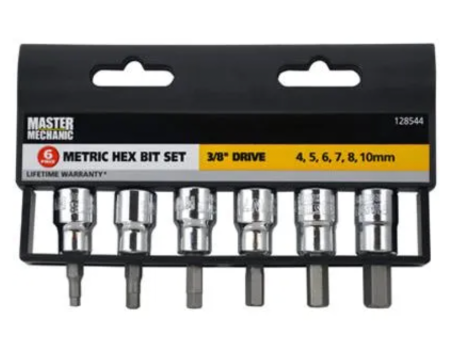 6-Pc. Metric Hex Bit Socket Set Online now